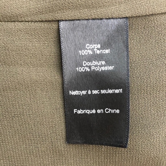 Astr Olive Size Zip Ruffle Shoulder Bomber Jacket - Picture 9 of 9